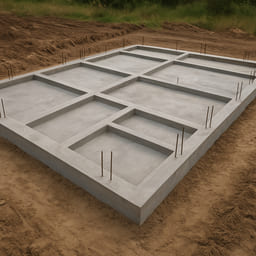 Монолитная плита 8×12 с рёбрами